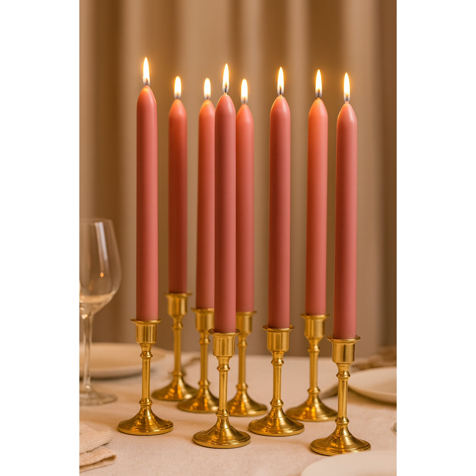 8 Stuks Dinerkaarsen – Roze Tafelkaarsen 20cm – Candle – Klassieke Kaarsen Voor Diner Tafelsetting Feestdagen Bruiloft Avondeten – 8 Uur Brandtijd Per Kaars – Rechte Druipvrije Kaarsen Voor Kandelaars & Tafeldecoratie Roze