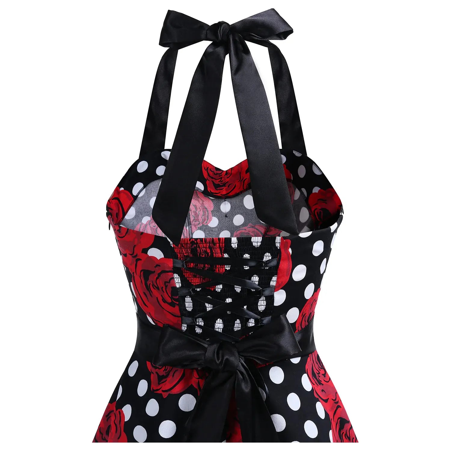 1950s Vintage Polka Dot Swing Jurk – Retro Rockabilly Cocktailjurk – Met Verborgen Ritssluiting en Elastische Rug – Knielang – Perfect Voor Proms, Bruiloften, Feestjes en Thema-Events
