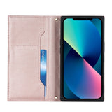 iPhone 11 Pro Max Hoesje - Luxe Rits Lederen Telefoonhoes met Grid Patroon Lanyard - Roségoud - Stijlvolle Bescherming - Modieus Design - Handige Draaglus - Premium Kwaliteit - Accessoire voor iPhone 11 Pro Max