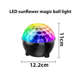 RGB disco lamp LED magic ball – roterende feestverlichting met voice control – USB Type C party light met 6 kleuren – stage lamp disco bal voor slaapkamer bar feest bruiloft karaoke en thuis party verlichting