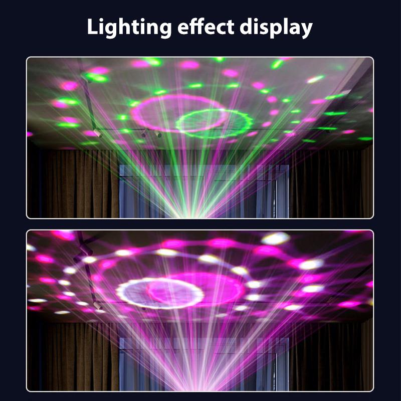 RGB disco lamp LED magic ball – roterende feestverlichting met voice control – USB Type C party light met 6 kleuren – stage lamp disco bal voor slaapkamer bar feest bruiloft karaoke en thuis party verlichting