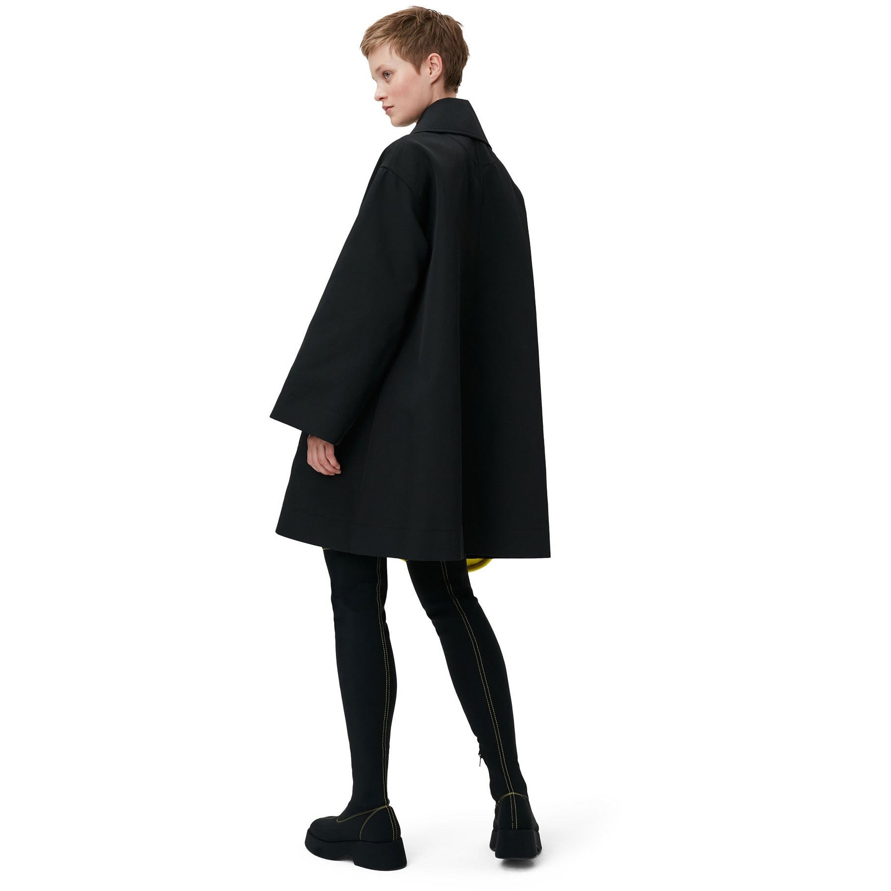 GANNI - Heavy Twill Oversized Midi-Jas in Maat L/XL - Duurzaam, Stijlvol en Milieuvriendelijk