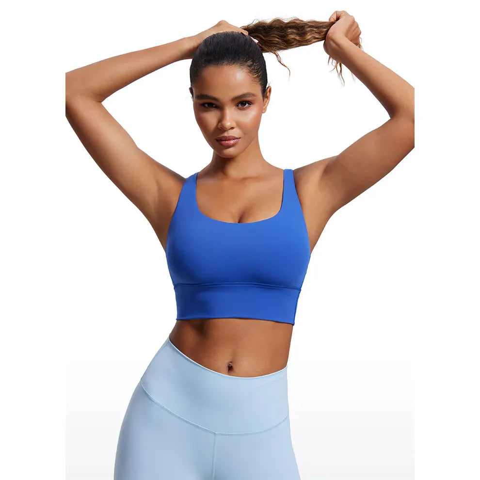 CRZ Yoga – Nakedfeel Sportbh – Longline – Criss Cross Rug – Medium Support – Met Uitneembare Pads – Maat 38
