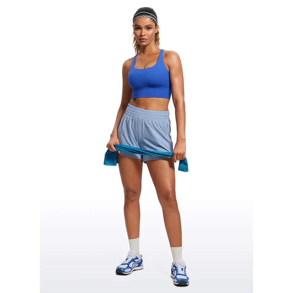 CRZ Yoga – Nakedfeel Sportbh – Longline – Criss Cross Rug – Medium Support – Met Uitneembare Pads – Maat 38