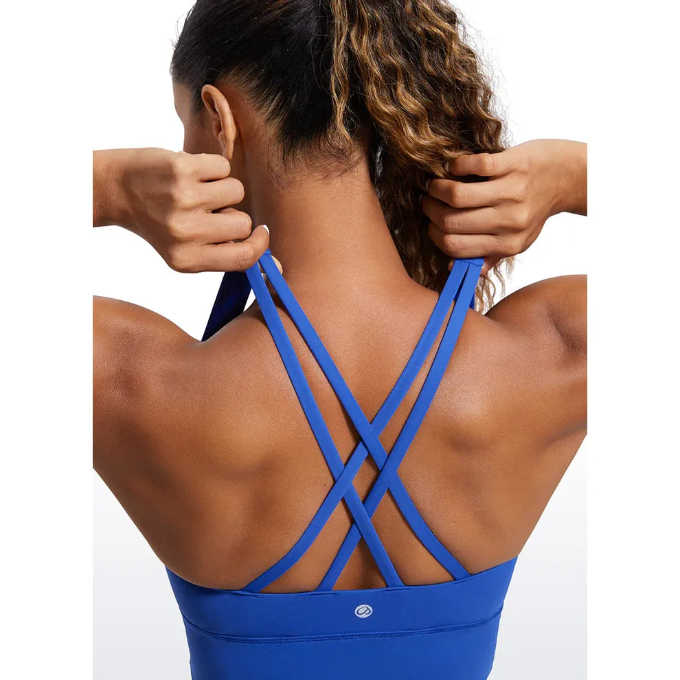 CRZ Yoga – Nakedfeel Sportbh – Longline – Criss Cross Rug – Medium Support – Met Uitneembare Pads – Maat 38