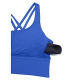 CRZ Yoga – Nakedfeel Sportbh – Longline – Criss Cross Rug – Medium Support – Met Uitneembare Pads – Maat 38