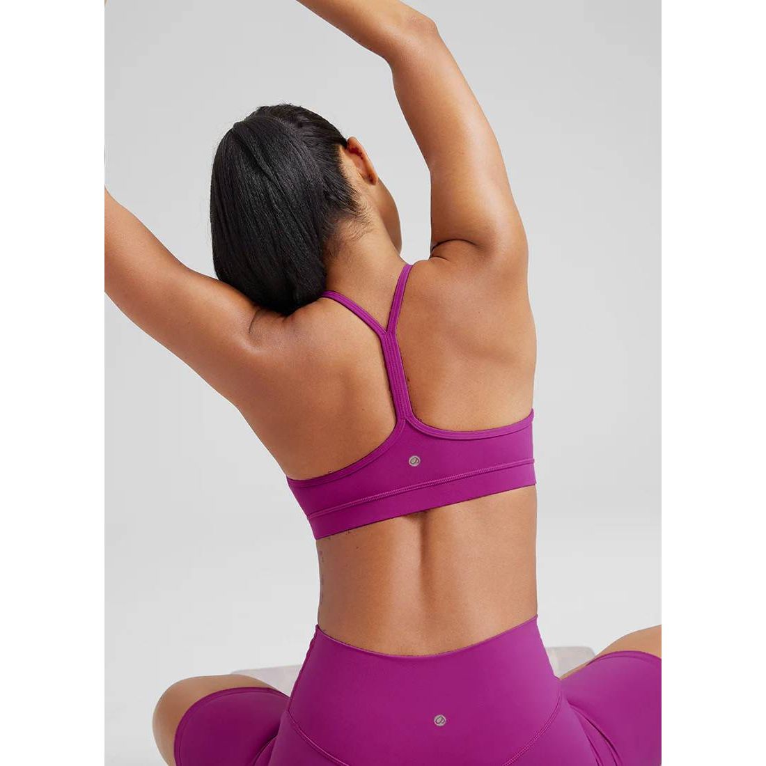 CRZ YOGA - Butterluxe Sport BH - Y Back - Spaghetti Bandjes - Licht Ondersteunend - Yoga Bra - Naadloos Sporttopje - Butterzacht - Afneembare Pads - Dames Sportbeha - Maat M