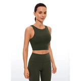 CRZ YOGA Butterluxe - High Neck Racerback Yoga Tanktop - XS - Dames Sporttop - Yogatop - Low Support - Ingebouwde BH met Uitneembare Pads - Racerback Sportshirt - Stretchy Tank - Zacht en Ademend