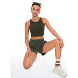 CRZ YOGA Butterluxe - High Neck Racerback Yoga Tanktop - XS - Dames Sporttop - Yogatop - Low Support - Ingebouwde BH met Uitneembare Pads - Racerback Sportshirt - Stretchy Tank - Zacht en Ademend