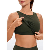 CRZ YOGA Butterluxe - High Neck Racerback Yoga Tanktop - XS - Dames Sporttop - Yogatop - Low Support - Ingebouwde BH met Uitneembare Pads - Racerback Sportshirt - Stretchy Tank - Zacht en Ademend