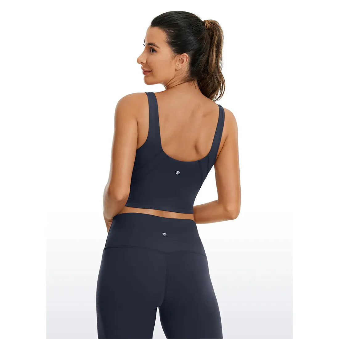 CRZ Yoga Butterluxe - U-Back Yoga Tanktop - S - Dames Sporttop - Ingebouwde BH - V-Hals - Longline Yogashirt - Stretchy Top - Zacht Ademend Materiaal - Racerback - Low Support - Met Uitneembare Pads