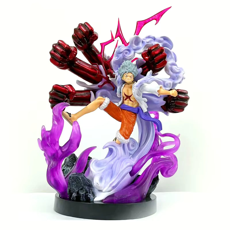 One Piece –  Gear 5 Monkey D. Luffy Actiefiguur 18cm | Premium PVC Anime Beeldje | Luffy Series Collectible | Verzamelfiguur, Decoratie & Cosplay Model voor Fans van One Piece – Geschenk voor Kinderen & Volwassenen (A)