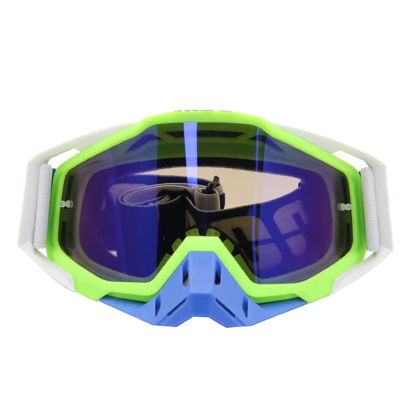 Motocross Brillen - Downhill Goggles - MX Gafas - Cross Country Goggle - Motorcross Bril - Dirt Bike Brillen - Blauw Reflecterende Lenzen