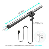 LED Schermverlichting - Elektronische Leeslamp - USB Aangedreven Monitor Lichtstrip voor Thuis & Kantoor - Ideaal voor Gameroom - Warm/Koud Lichtopties -Zwart
