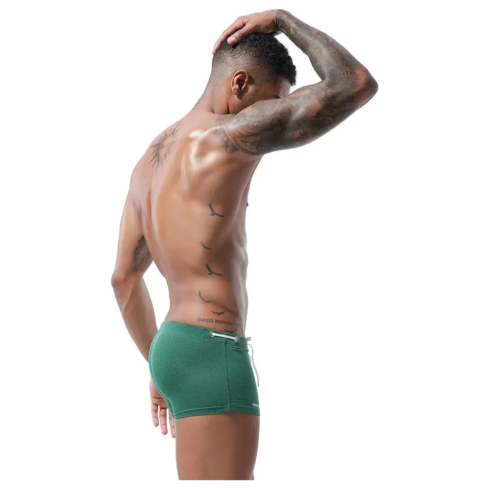 Stijlvolle Heren Zwemshorts - Verstelbare Lage Taille - Sneldrogend Materiaal - Perfect voor Zwemmen & Watersportactiviteiten - Comfortabel en Duurzaam