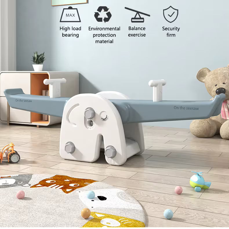 Olifant Wipwap voor Kinderen – Veilige en Duurzame Balanswip van Milieuvriendelijk Kunststof – Indoor & Outdoor Speelgoed voor Peuters van 2–6 Jaar – Lichtgewicht, Eenvoudig te Monteren en Met Gladde, Kindveilige Afwerking
