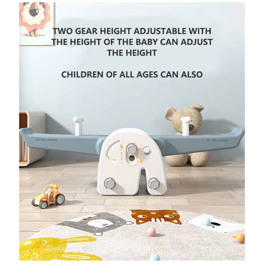 Olifant Wipwap voor Kinderen – Veilige en Duurzame Balanswip van Milieuvriendelijk Kunststof – Indoor & Outdoor Speelgoed voor Peuters van 2–6 Jaar – Lichtgewicht, Eenvoudig te Monteren en Met Gladde, Kindveilige Afwerking