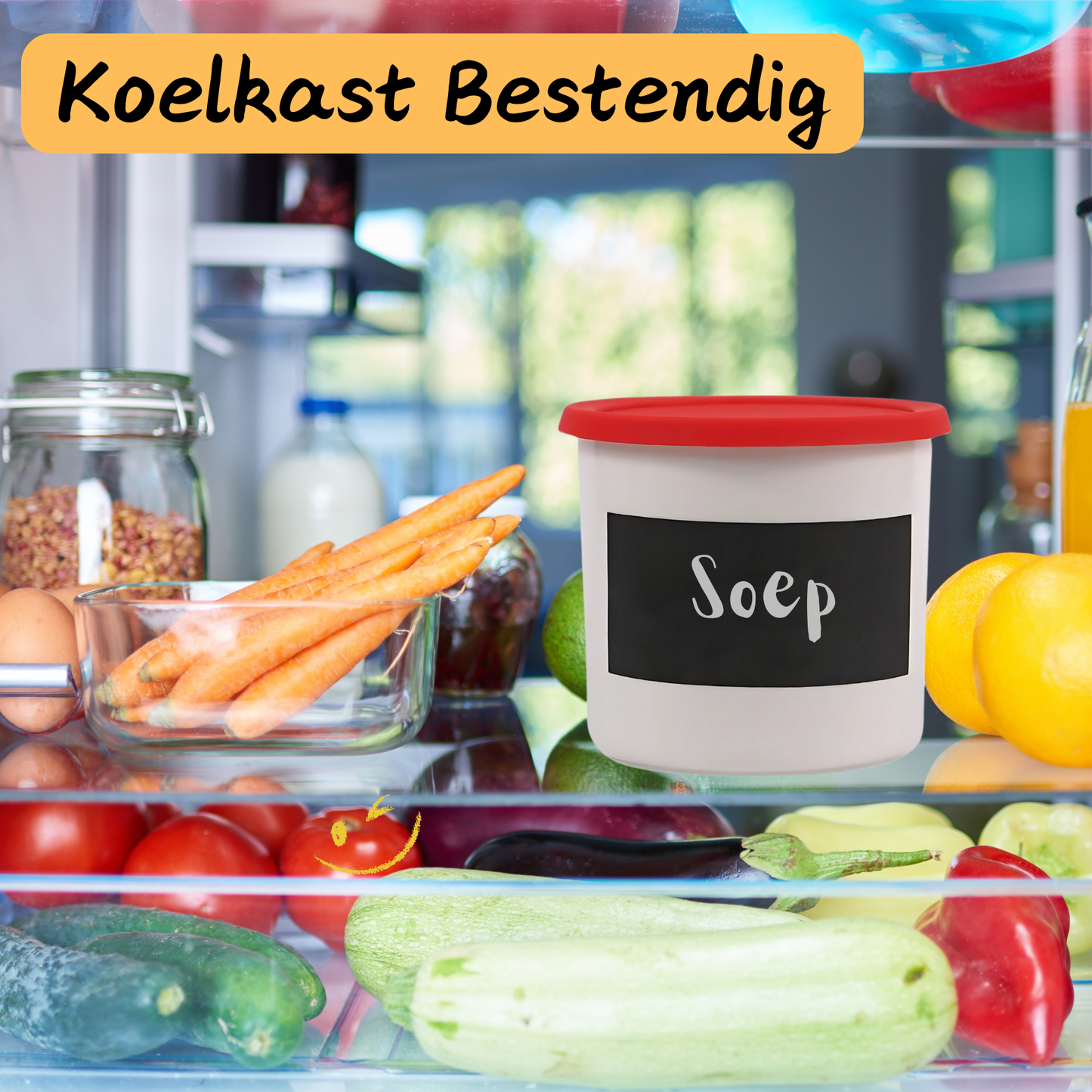2 Stuks - Porseleinen Opbergpot Met Krijt Label – 850 ML – Luchtdichte Voorraadpot – Stapelbare Container – Ideaal Voor Droogwaren, Snacks en Vloeistoffen