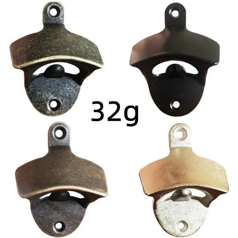 Wandgemonteerde Restaurant / Bar Bieropeners - Retro & Antieke Zink Legering - Verschillende Kleuren - Set van 4