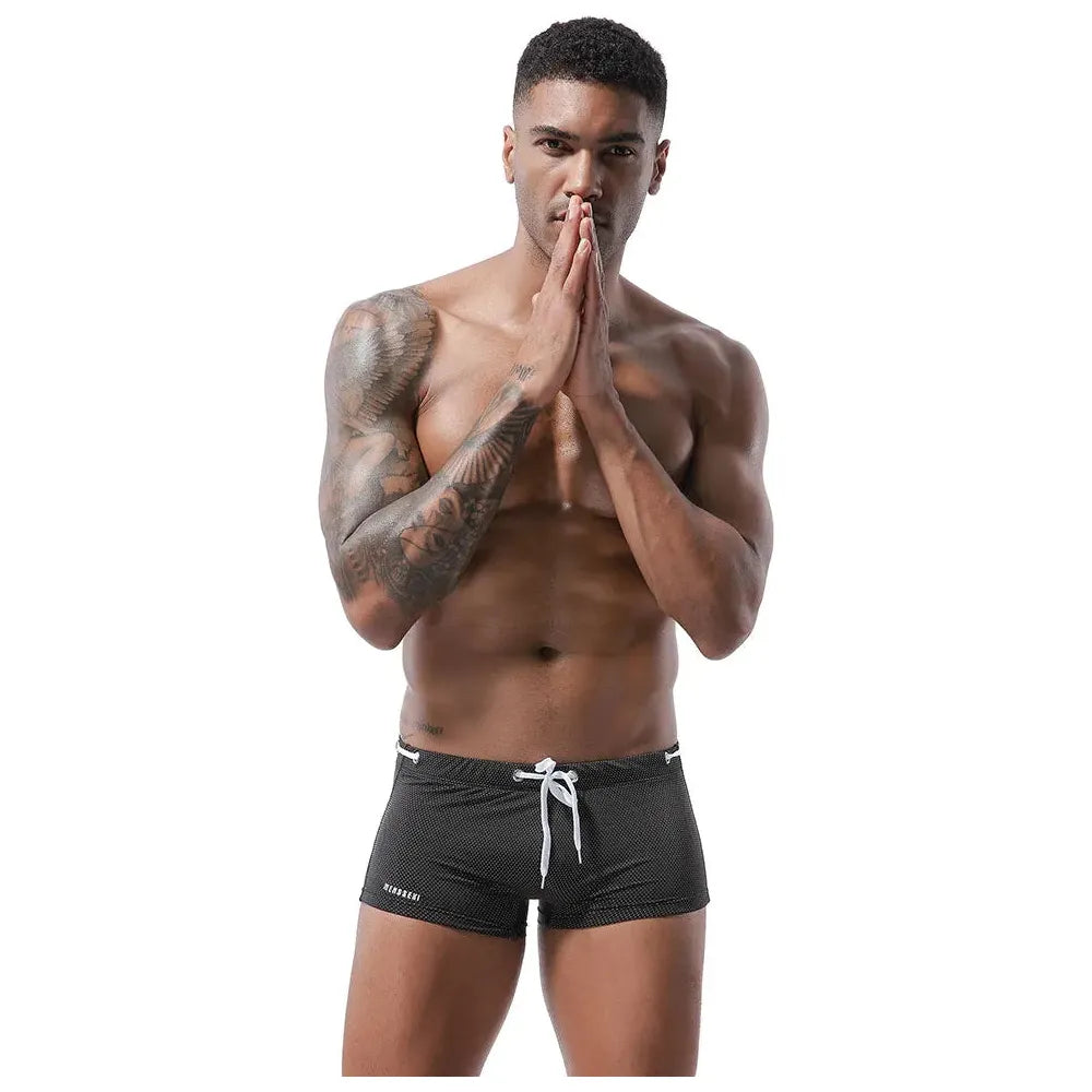 Stijlvolle Heren Zwemshorts - Verstelbare Lage Taille - Sneldrogend Materiaal - Perfect voor Zwemmen & Watersportactiviteiten - Comfortabel en Duurzaam
