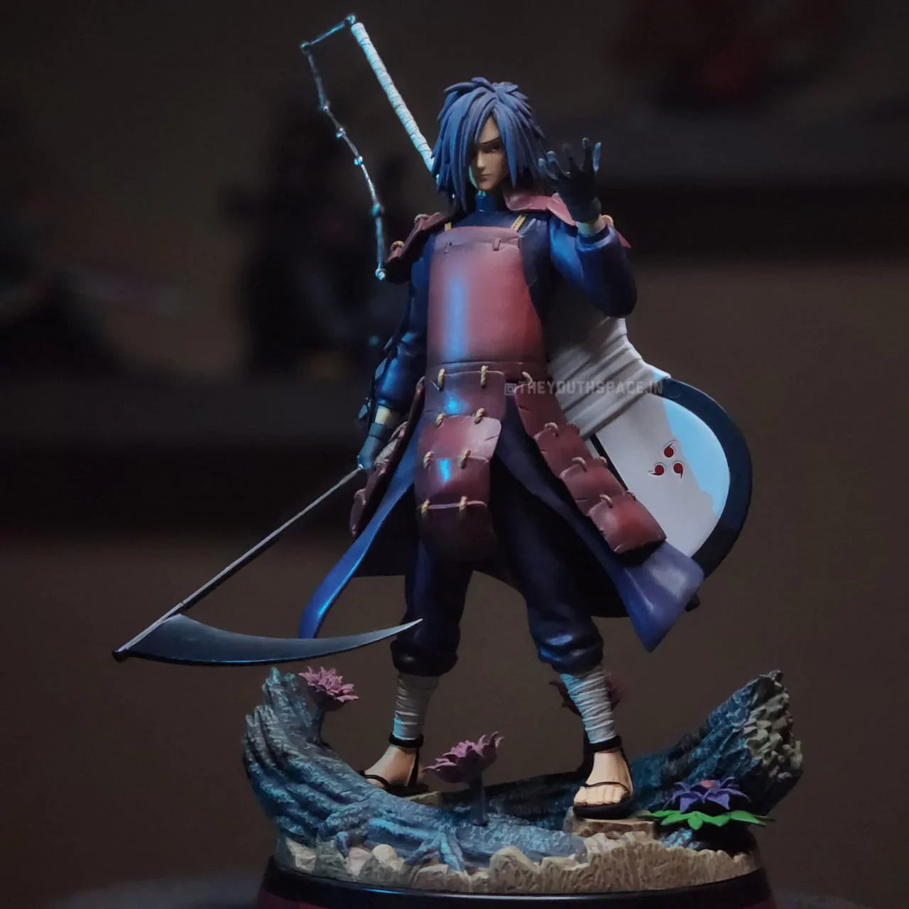 Naruto Shippuden – Uchiha Madara Six Paths Actiefiguur 28 cm | Impure World Reincarnation Madara PVC Model | Anime Verzamelfiguur met Realistische Details | Collectible Beeldje voor Fans, Kinderen & Verzamelaars