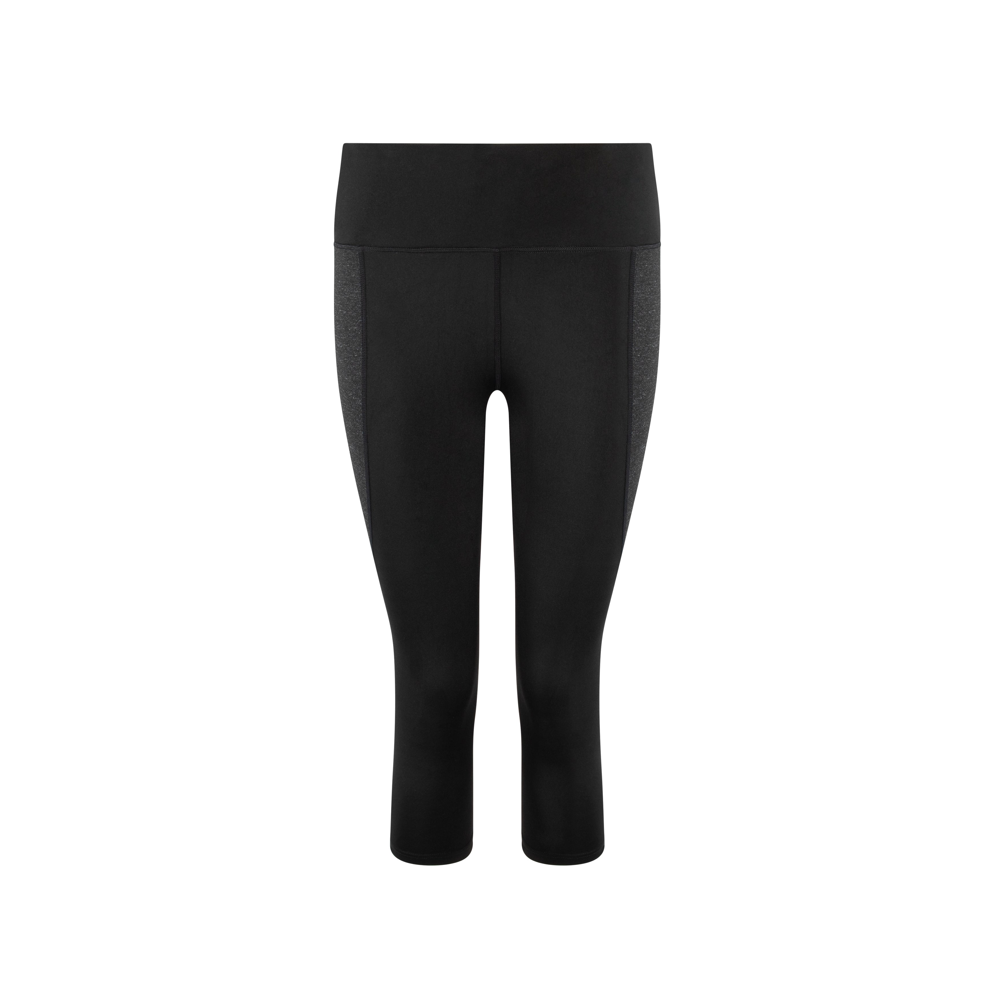 Dames High Waist 3/4 Yoga Capri Leggings - Ademend & Snel-Drogend - Zwart met Zakken - Stretch Polyester & Spandex Mix voor Fitness en Dagelijks Gebruik - Comfortabele Sportbroek voor Alle Seizoenen