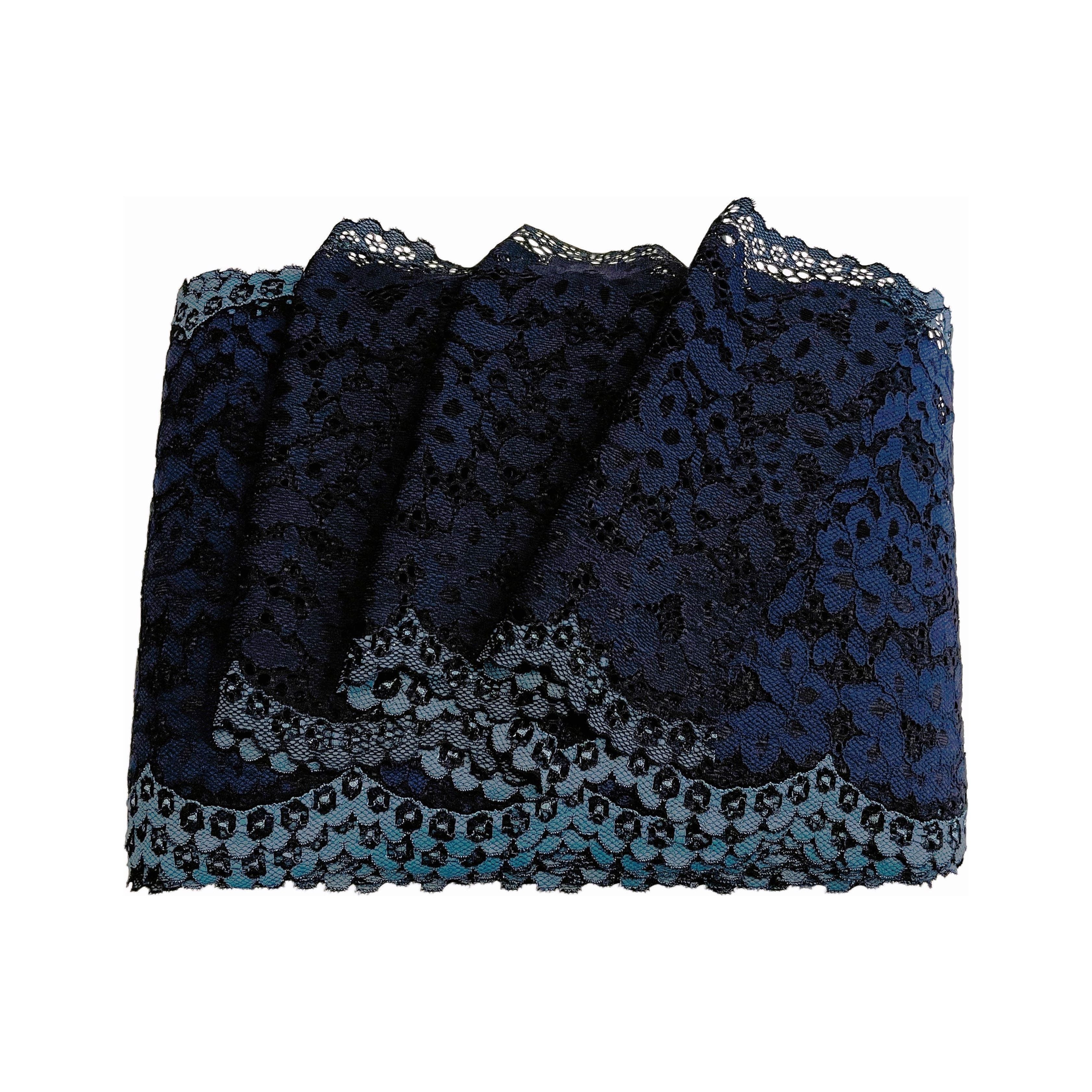 Luxe Franse Kant: Borduurwerk voor Bruid & Mode - 30m x 22cm, Beschikbaar in Marineblauw/Zwart/Wit/Karmijnrood/Beige - Perfect voor Sluiers, Lingerie & Meer