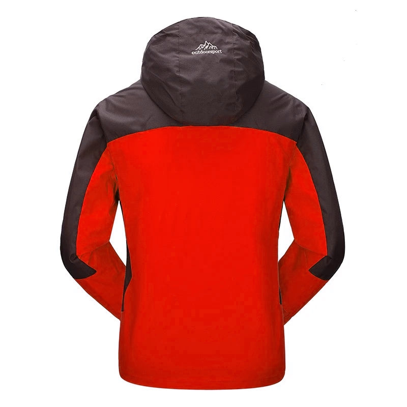 Outdoor - Waterdichte & Winddichte Jas - Trekking Jacket - Perfect voor Wandelen, Klimmen, Trekken - Ademend - Lichtgewicht - Verstelbare Softshell Windbreaker Jas - Unisex - Rood