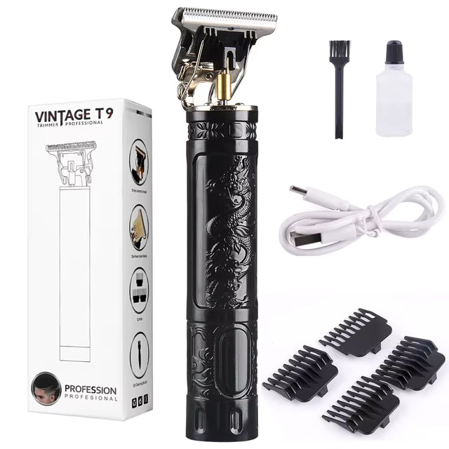 T9 - Luxe Tondeuse met LCD Display - Inclusief 4 Opzetkammen - USB Opaadbaar - Professionele Trimmer - Scheerapparaat - Baardtrimmer - Precisietrimmer- Draadloos - USB Opladen - Haarstyling – Goud