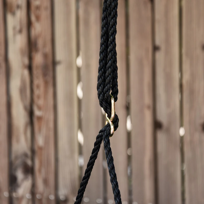 Rechthoekige Hangende Boomschommel - Vliegend Platform Metaal Frame - Speeltuin voor Achtertuin Touwschommel - Weerbestendige Kinderschommel met Verstelbare Touwen - Groot Zitvlak voor Meerdere Kinderen - 100x76cm - Eenvoudig Te Installeren