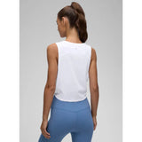 CRZ YOGA - Pima Cotton Crop Tanktop - Maat M - Loose Fit - Diepe Armgaten - Side-Knot Design - Ademend &amp; Lichtgewicht - Korte Sporttop voor Yoga &amp; Fitness - Maat 40 - Zwart