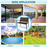 BRUBAKER Milano – Inklapbare Ronde Tafel – Ø 70 cm – Glazen Tafelblad – Metaal – Weerbestendig – Antraciet – Te Gebruiken als Bijzettafel of Eettafel – Voor Binnen en Buiten