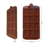 2 stuks - Siliconen Chocoladevormen - Niet-Klevende Chocoladeschimmels - Mini Chocolade Reepvormen - Twee Verschillende Stijlen van Bruine IJsblokjesbakvormen - Snoep Chocolade Bakken Keukenmallen - Chocolademallen - Chocoladevormen Set