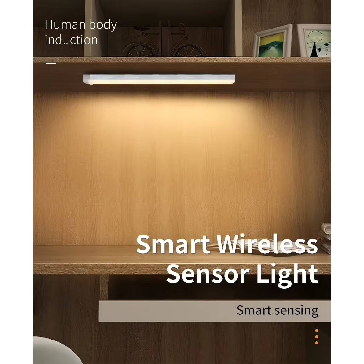 50cm Bewegingssensor LED Licht - Koud Wit Licht – Oplaadbare LED Bar Met Infraroodsensor – Draadloos Nachtlampje Met Magneetbevestiging – Warm Wit Anti-Verblind Licht – Voor Kast Keuken Gang Trap Lade Garderobe Slaapkamer – 3 Standen AUTO-ON-OFF