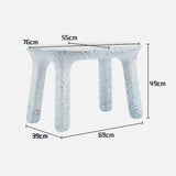 Nordic Kinder Tafel – Lage, Veilige en Schattige Kindertafel – Milieuvriendelijk Polyethyleen – Afgeronde Hoeken – Wit – 75 × 54 × 49,5 cm