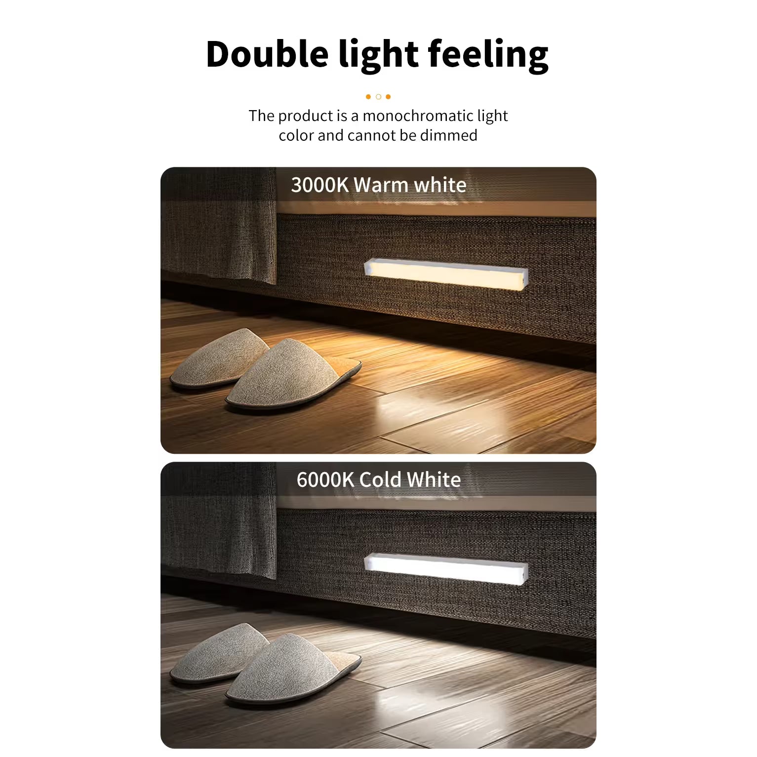 50cm Bewegingssensor LED Licht - Koud Wit Licht – Oplaadbare LED Bar Met Infraroodsensor – Draadloos Nachtlampje Met Magneetbevestiging – Warm Wit Anti-Verblind Licht – Voor Kast Keuken Gang Trap Lade Garderobe Slaapkamer – 3 Standen AUTO-ON-OFF