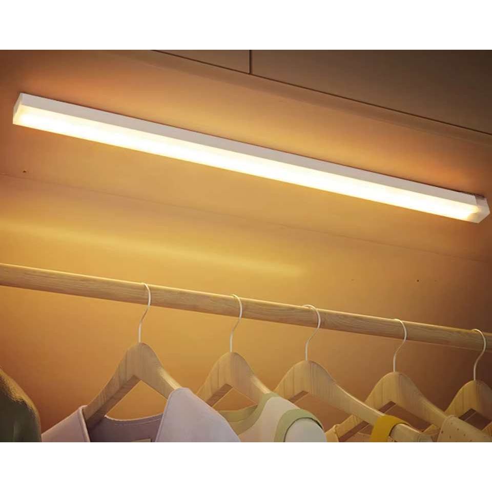 50cm Bewegingssensor LED Licht - Koud Wit Licht – Oplaadbare LED Bar Met Infraroodsensor – Draadloos Nachtlampje Met Magneetbevestiging – Warm Wit Anti-Verblind Licht – Voor Kast Keuken Gang Trap Lade Garderobe Slaapkamer – 3 Standen AUTO-ON-OFF