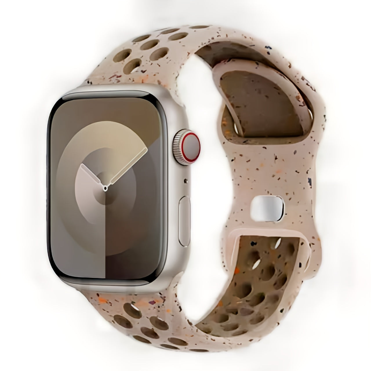Vervangende Sportarmband Voor Apple Watch - Gerecycled Siliconenmateriaal - Ademend en Waterbestendig - Uniek Ontwerp Met Kleurrijke Vlokken - Geschikt Voor Apple Watch 38mm/40mm/41mm Series - Comfortabel en Duurzaam