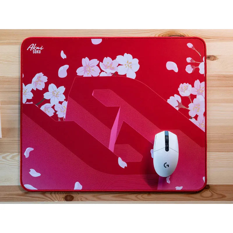 Akai Grote - X2 Gaming Mat - Limited Edition AKAI Sakura Muismat - Desktop Mat Sakura Ontwerp, Precisiegerichte Stofoppervlak, 480x400x4mm, Anti-slip Rubberen Basis, Duurzaam en Stijlvol