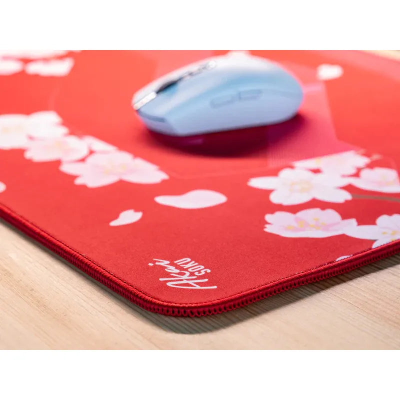 Akai Grote - X2 Gaming Mat - Limited Edition AKAI Sakura Muismat - Desktop Mat Sakura Ontwerp, Precisiegerichte Stofoppervlak, 480x400x4mm, Anti-slip Rubberen Basis, Duurzaam en Stijlvol