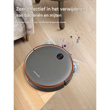 3-in-1 Robotstofzuiger met Dweilfunctie – 2500Pa Krachtige Zuigkracht, Automatisch Opladen, Slimme Obstakeldetectie &amp; 90 min Batterijduur – Ideaal voor Huisdieren, Houten Vloeren en Tegels (Zwart)