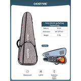 GHOSTFIRE Premium Basgitaar Gig Bag – Superdikke Bescherming, Waterafstotend, Lichtgewicht & Slijtvast – Inclusief Extra Opbergvak (Grijs)