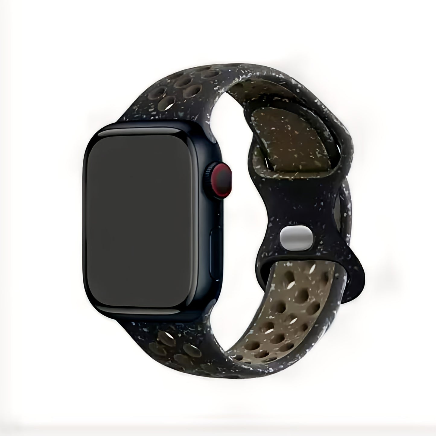 Vervangende Sportarmband Voor Apple Watch - Gerecycled Siliconenmateriaal - Ademend en Waterbestendig - Uniek Ontwerp Met Kleurrijke Vlokken - Geschikt Voor Apple Watch 38mm/40mm/41mm Series - Comfortabel en Duurzaam