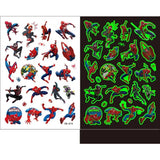 5 Vellen Lichtgevende Superheld Spiderman Tijdelijke Tattoo Stickers - Waterdicht en Huidvriendelijk - Kinderfeestjes en Decoraties