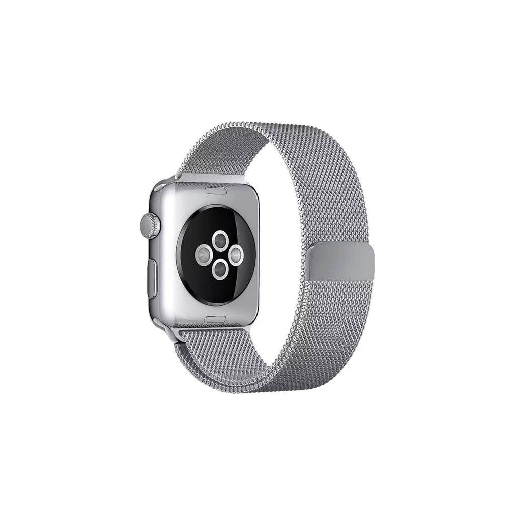 Magnetische Milanese Loop Apple Watch Band – Zilver – Roestvrijstalen Mesh Polsband – Compatibel met 38mm 40mm 41mm 42mm – Geschikt voor Apple Watch Series 1 t/m 10 – Verstelbare Sluiting