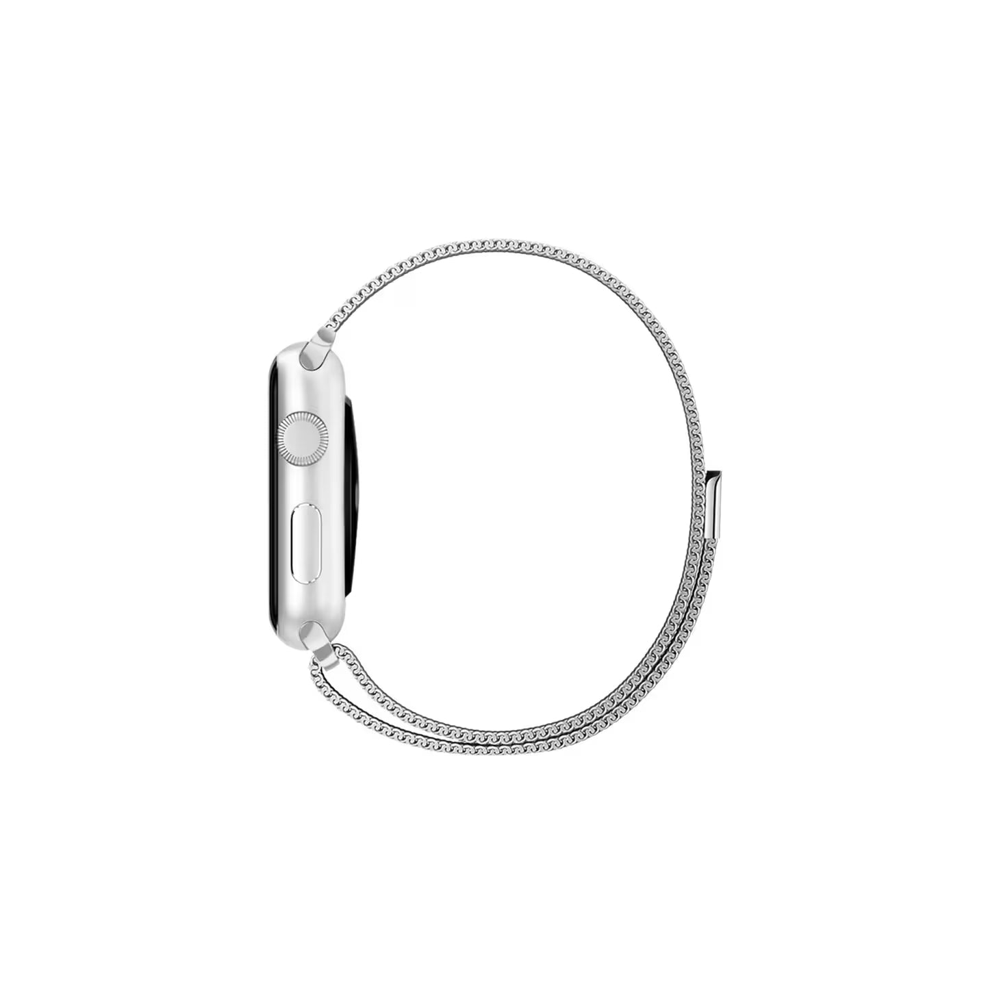 Magnetische Milanese Loop Apple Watch Band – Zilver – Roestvrijstalen Mesh Polsband – Compatibel met 38mm 40mm 41mm 42mm – Geschikt voor Apple Watch Series 1 t/m 10 – Verstelbare Sluiting
