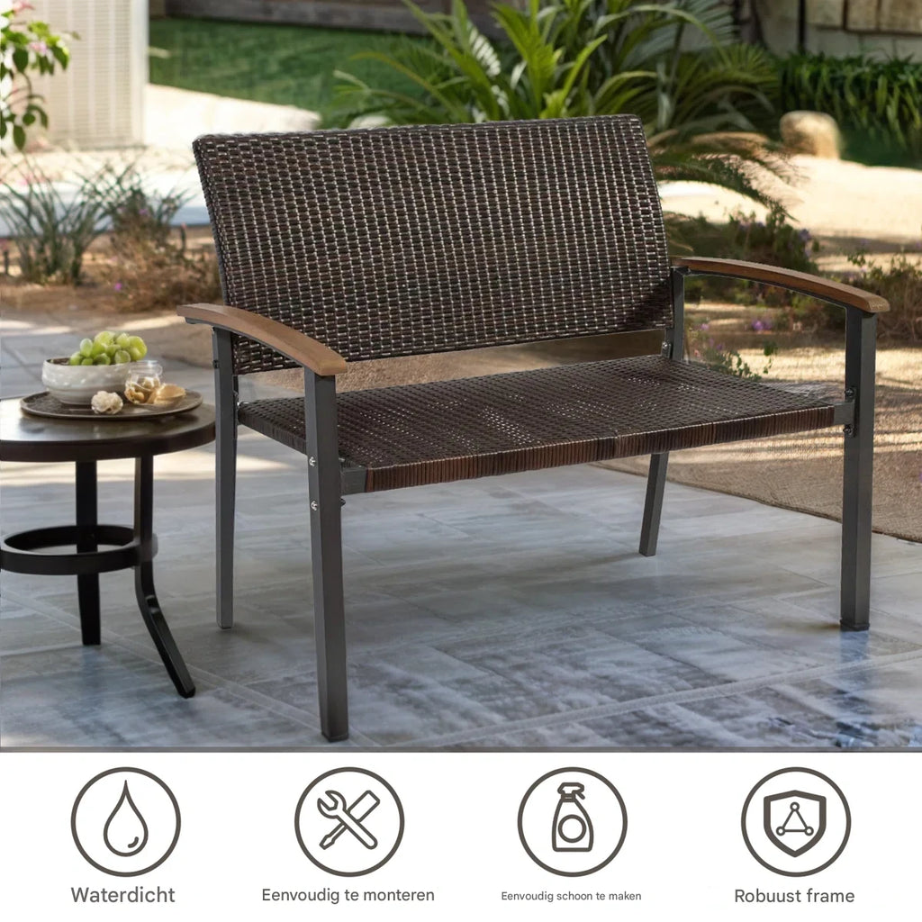 BRUBAKER Milano – Inklapbare Ronde Tafel – Ø 70 cm – Glazen Tafelblad – Metaal – Weerbestendig – Antraciet – Te Gebruiken als Bijzettafel of Eettafel – Voor Binnen en Buiten