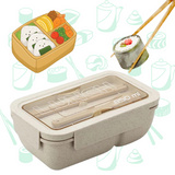 2 Stuks -Japanse Bento Box Set - Met Bestek - Lekvrije Deksel - Lunchtrommel - Duurzame Lunchbox - Ideaal Voor Maaltijdvoorbereiding - Herbruikbare Eetdoos - BPA vrij - Compact En Lichtgewicht - Voedselveilig Handige Voedselcontainer - Beige & Roze