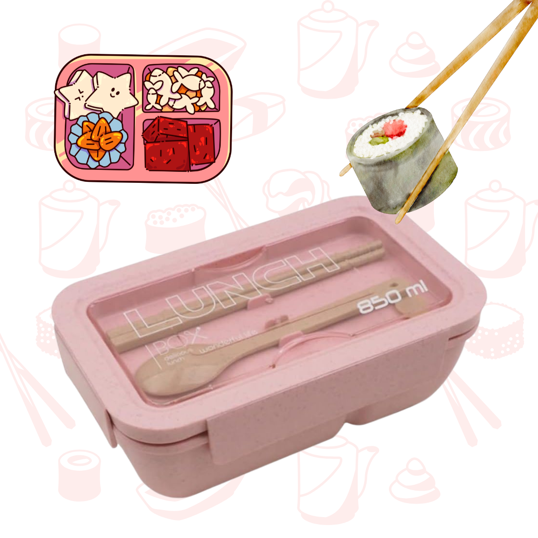 Bento Box met Bestek - 1100ml - Inclusief Geïsoleerde Tas - BPA-vrij - Lekvrije Lunchbox - Herbruikbare Voedselcontainer - Compact en Lichtgewicht (kopie)