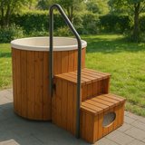 Horizon Cabins Cold Plunge Met Chiller – Model Stockholm | Custom IJsbad Met Geïntegreerde Smart Chiller (3–40°C) | Ook Te Gebruiken Als Mini Hottub | Inclusief Thermohout + Thermocover + Chiller Trap | Ice Bath Met App Controlled Koeler